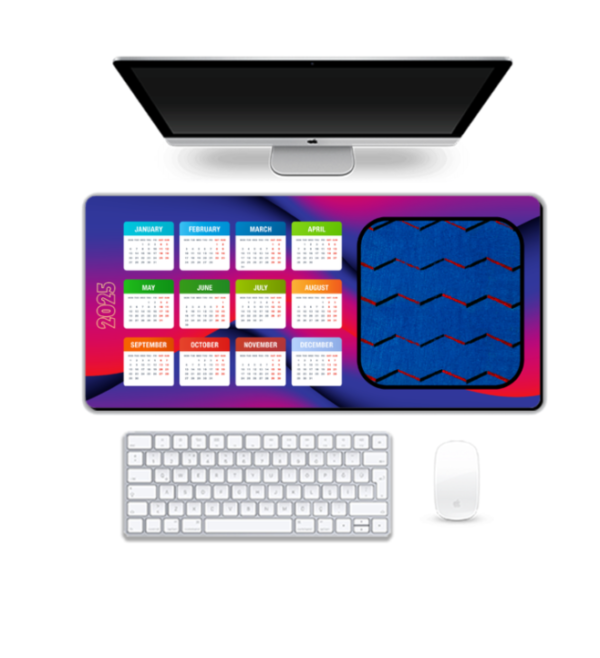 Jeswyn Gaming Mouse Pad with Stunning Colors and 2025 Calendar