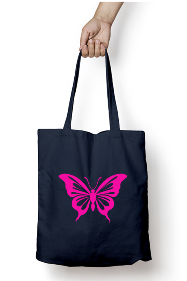 Jeswyn Large Tote Bag With Zip For Women With Beautiful Butterfly Design Everyday Shopping - Image 2