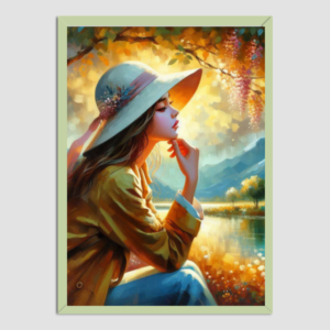 Girl In The nature A4  Size Framed Poster