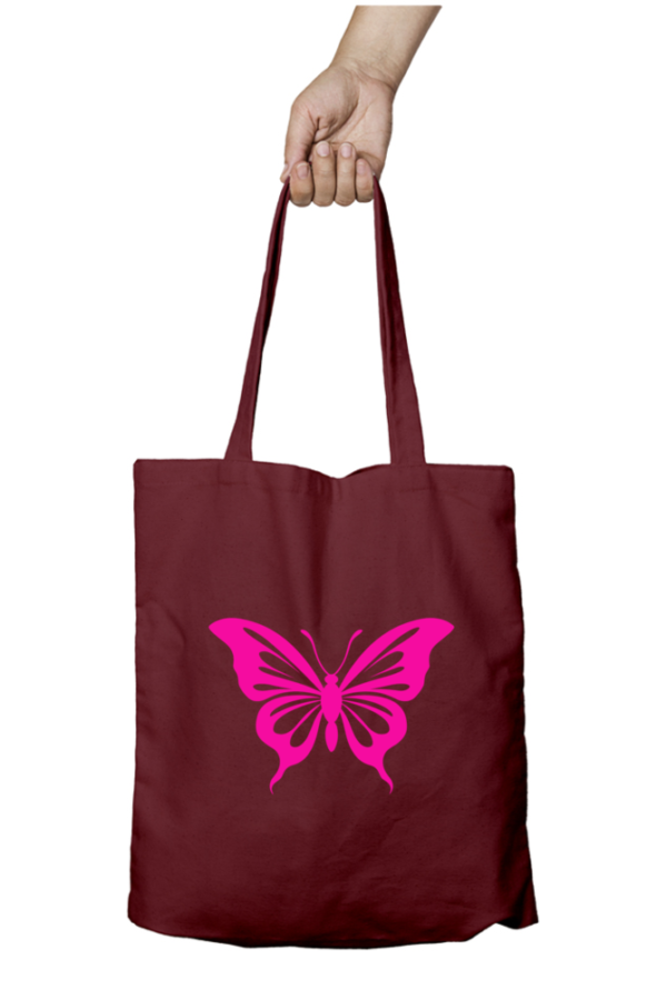 Jeswyn Large Tote Bag With Zip For Women With Beautiful Butterfly Design Everyday Shopping