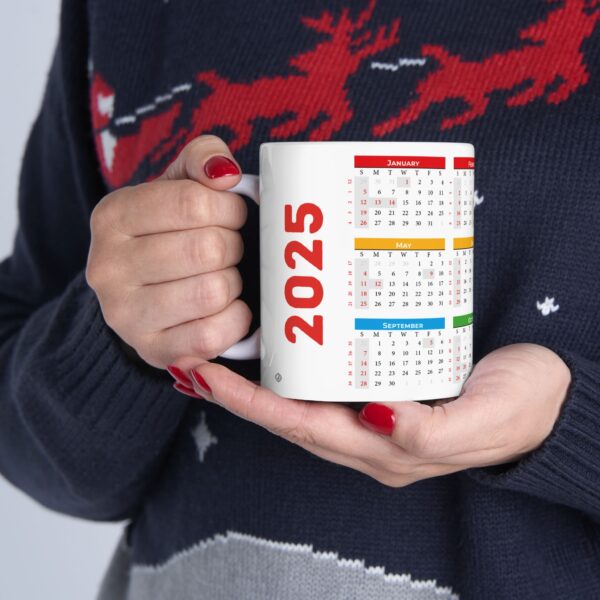 2025 Indian Calendar on White Coffee Mug 11 oz Unique design for office use Decorative and Home Use Jeswyn Sublimation Mug - Image 5