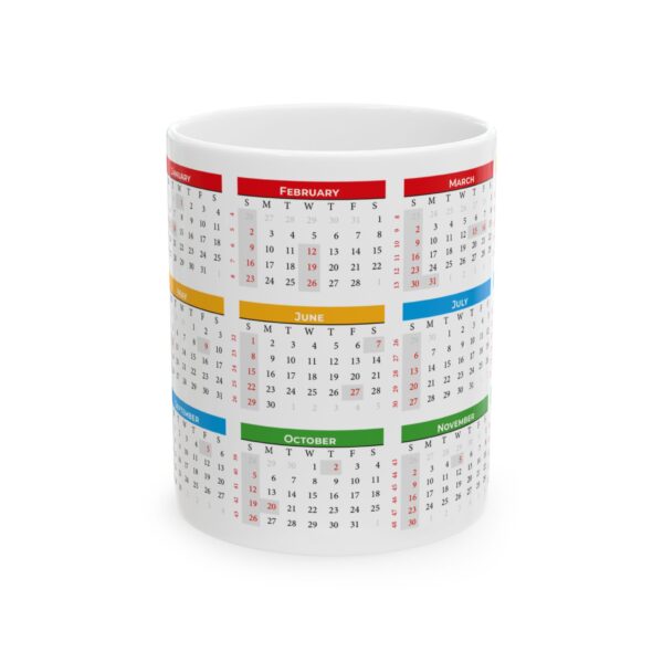 2025 Indian Calendar on White Coffee Mug 11 oz Unique design for office use Decorative and Home Use Jeswyn Sublimation Mug - Image 6