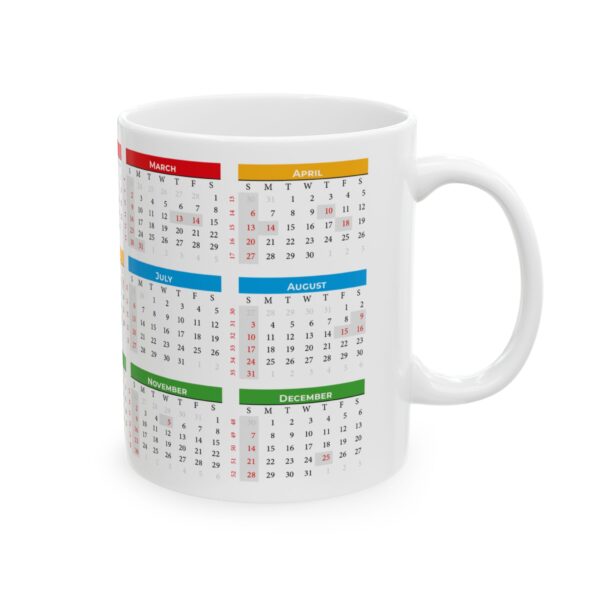 2025 Indian Calendar on White Coffee Mug 11 oz Unique design for office use Decorative and Home Use Jeswyn Sublimation Mug - Image 7