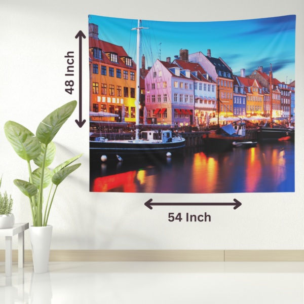 Vibrant Houses 54 x 48 Inch Tapestry For Your Living Room or Bed Room - Image 2