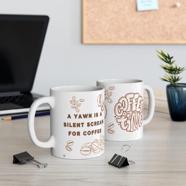 Jeswyn Coffee Time Premium Ceramic Coffee Mug, - Image 3