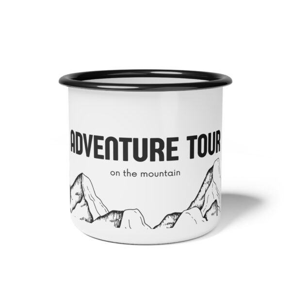Jeswyn Adventure Tour Stainless Steel Enamel Mug, 350 ml, Motivational Quote, Camping, Outdoor, Adventure - Ideal for Hot and Cold Drinks - Image 5