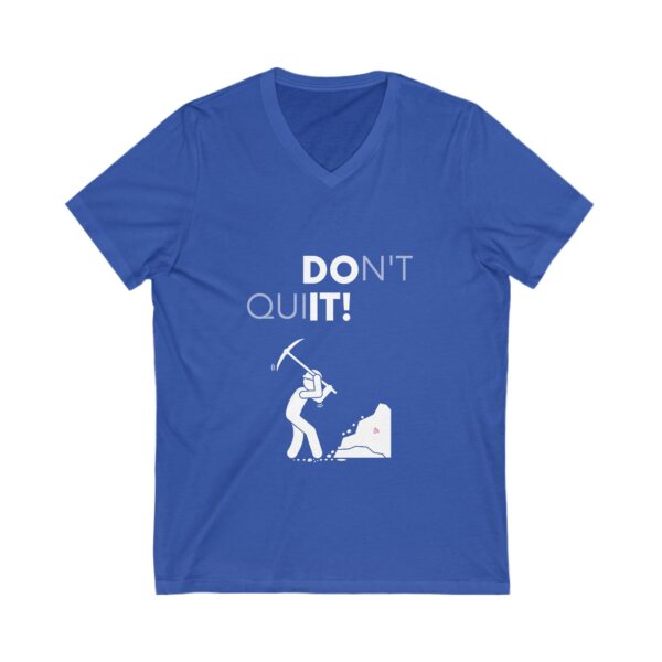 Motivational Quote Navy Blue V-Neck